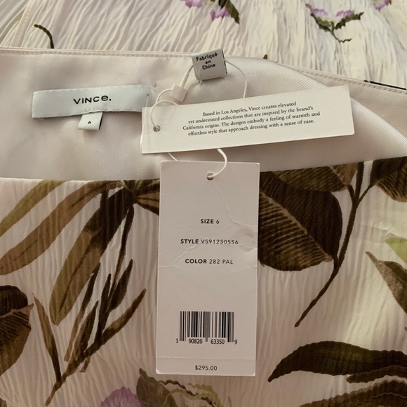 VINCE. wrap effect floral print crepe skirt - Picture 13 of 16